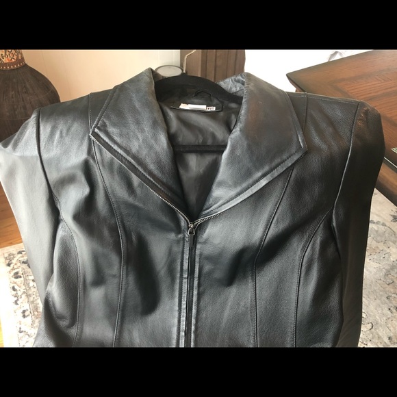 2 for $40 - Vintage East 5th women’s genuine leather jacket, black, size M - Picture 3 of 12
